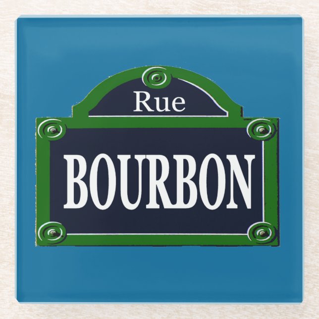 Pariser Straße Signaturraue Bourbon Tischset Cutti Glasuntersetzer (Vorderseite)
