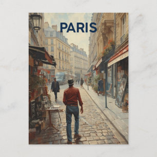 Pariser Straßen Postkarte