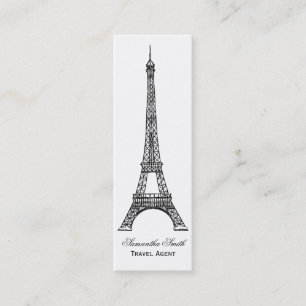 Pariser Thema Eiffelturm Reiseagent Skinny Mini Visitenkarte