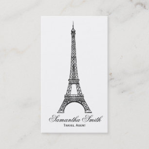 Pariser Thema Eiffelturm Reiseagent Visitenkarte