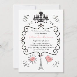 Pariser Themenwelt - Einladung zur Brautdusche