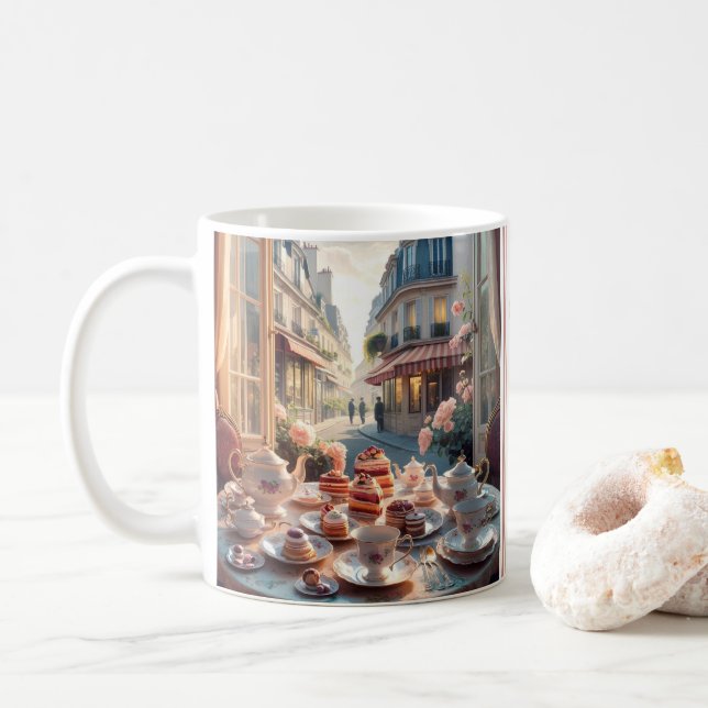 Pariser Traum - Paris Nachmittag Teatro Sociale Be Kaffeetasse (Mit Donut)