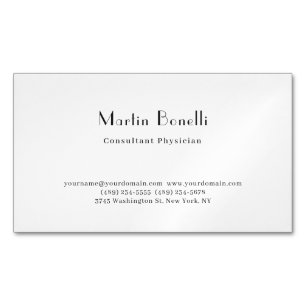 Pariser Trendy Minimalistisch Consultant Arzt Magnetische Visitenkarte