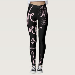 Pariser Typografie-Muster funky Retro-Leggings Leggings