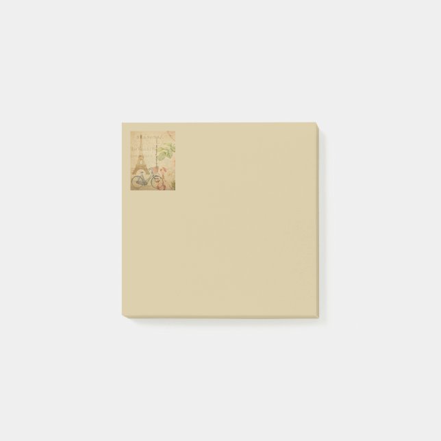 Pariser Vintage mit Eiffelturm Post-it Klebezettel (Vorderseite)