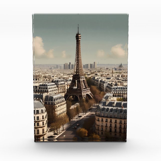 Pariser Vintage-Poster Fotoblock (Vorderseite)