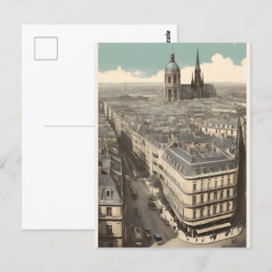 Pariser Vintage-Poster Postkarte