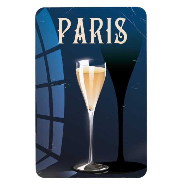 Pariser Wein trinken Vintages Reiseplakat Magnet (Vertikal)