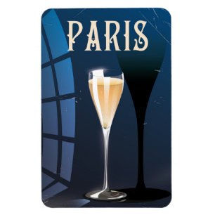 Pariser Weingetränk Vintages Reiseplakat Magnet