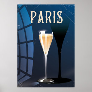 Pariser Weingetränk Vintages Reiseplakat Poster