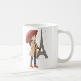 Pariser Wunder" – Dziewczyna z parasolką pod Wież Kaffeetasse