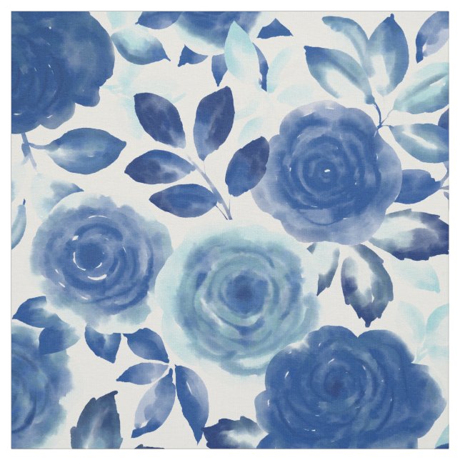 PARISIAN BLOOM Blue Rose Stoff (Muster)