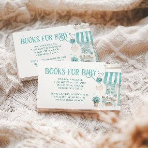 Parisian Café Bonjour Bebe Baby Shower Book Begleitkarte