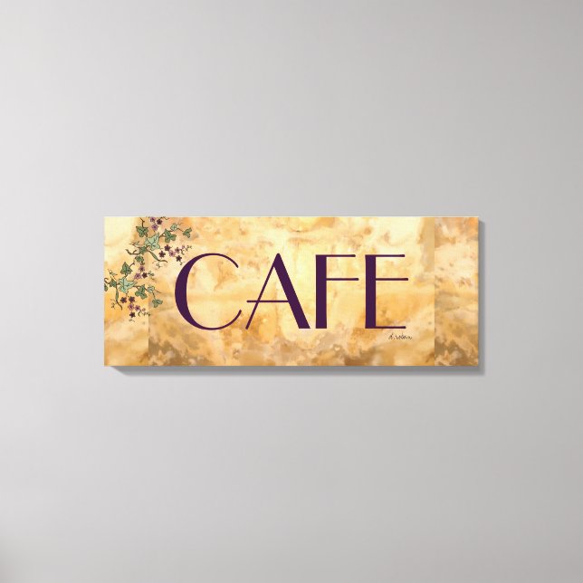 Parisian Café Sign Leinwanddruck (Vorderseite)