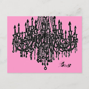 Parisian Chandelier Postcard Postkarte