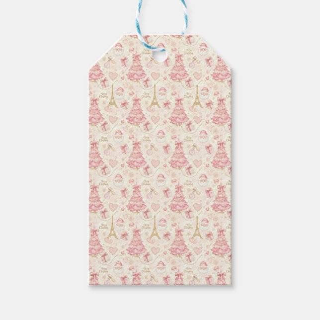 Parisian Coquette Christmas Geschenkanhänger (Vorderseite)