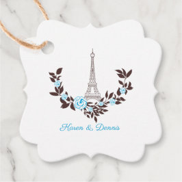Parisian-inspired in Blue with zu Romantic Wreath Geschenkanhänger