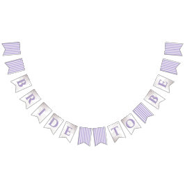 Parisian Lilac Stripe Brautparty Wimpelkette