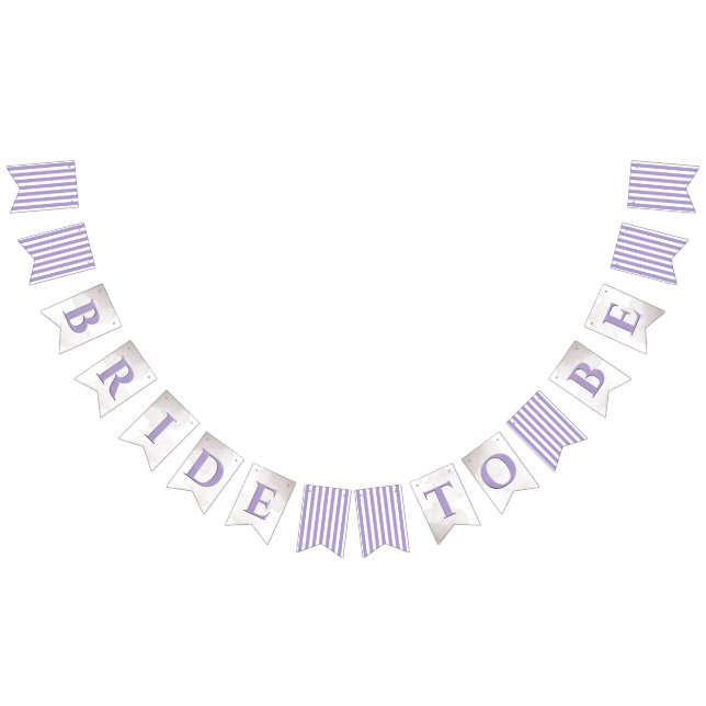 Parisian Lilac Stripe Brautparty Wimpelkette (Alle)