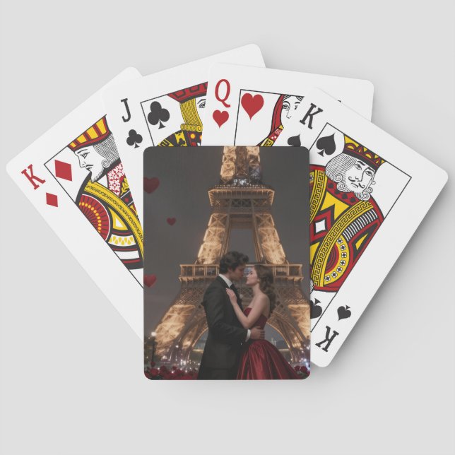 Parisian Valentines Day Spielkarten (Rückseite)