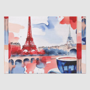 Parisian Watercolor Reverie Seidenpapier