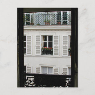 Parisian Window Postcard Postkarte