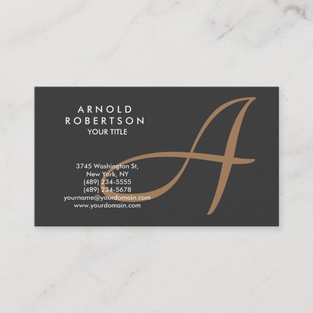 Park Avenue Trendy Beruflich Business Card Visitenkarte (Vorderseite)