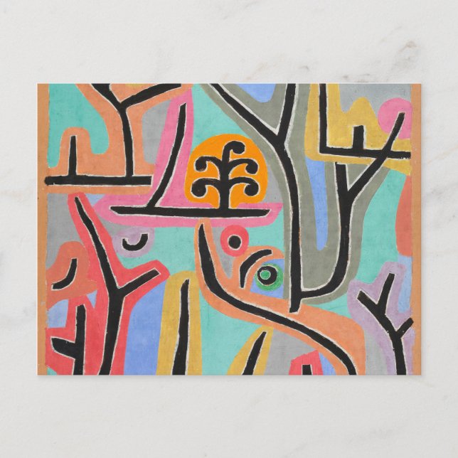 Park bei Lu von Paul Klee Postkarte (Vorderseite)