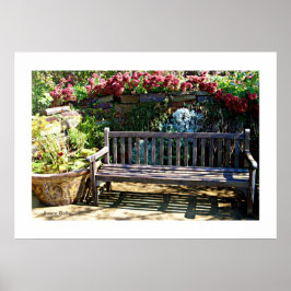 Park Bench Garden Poster