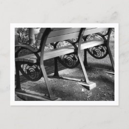 Park Bench mit Ginkgo Design: Tokio Postkarte