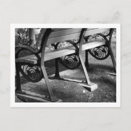 Park Bench mit Ginkgo Design: Tokio Postkarte