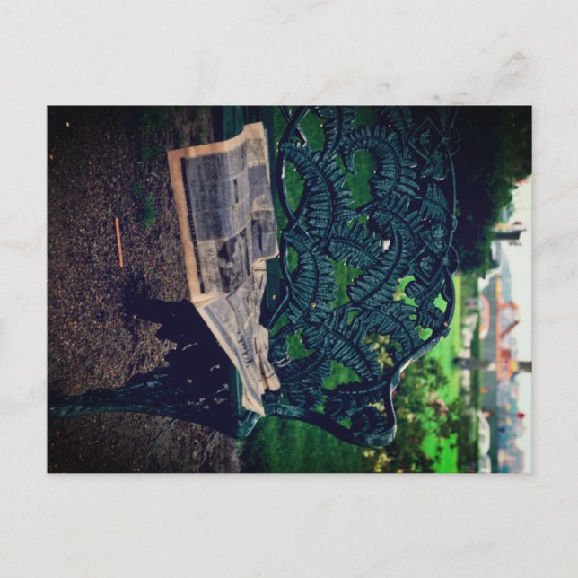 Park Bench Postkarte (Vorderseite)