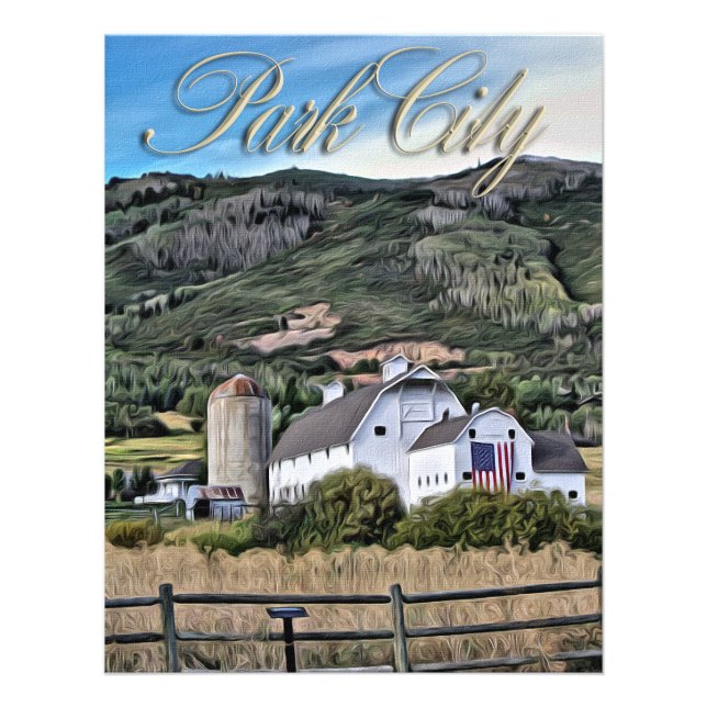 Park City Barn Kunst, Dichtung und Musik Fotodruck (Vorne)