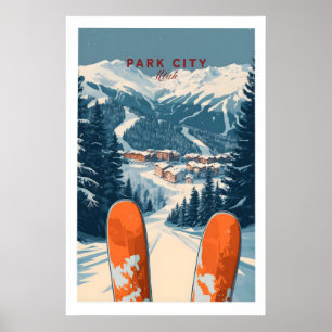 Park City Ski Print 1 Poster