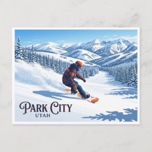 Park City Snowboarden Utah Postkarte