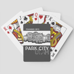 Park City Utah Altstadt Gebäude Kartenspielen Spielkarten