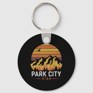 Park City Utah Berge Ski Wandern Camping-Trip S Schlüsselanhänger
