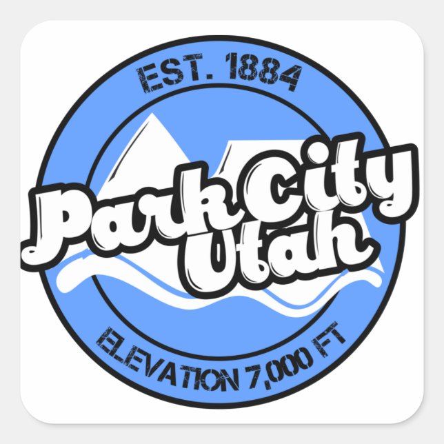 Park City Utah Blue Mountains Circle Aufkleber (Vorderseite)
