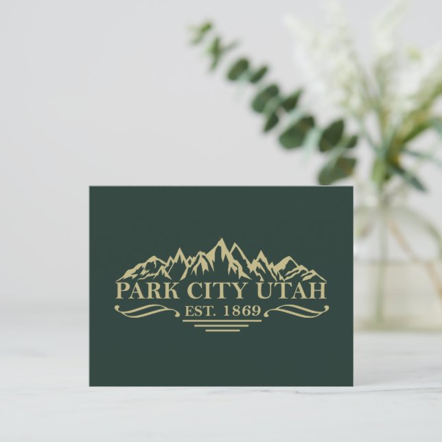 Park City Utah Feiertagspostkarte (Stehend Vorderseite)