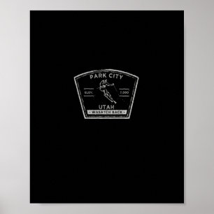 Park City Utah Long Sleeve Snow Ski S Poster