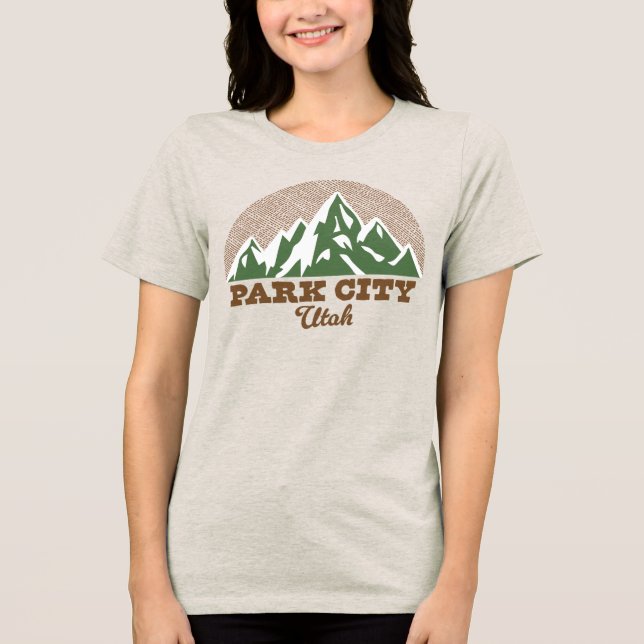 Park City Utah Mountain Tri-Blend Shirt (Vorderseite)