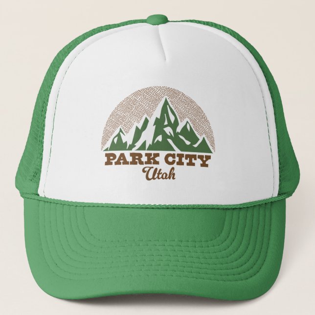 Park City Utah Mountain Truckerkappe (Vorderseite)