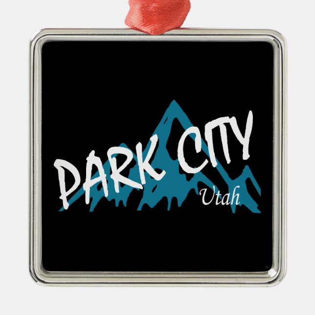 Park City Utah Mountains Ornament Aus Metall (Vorne)