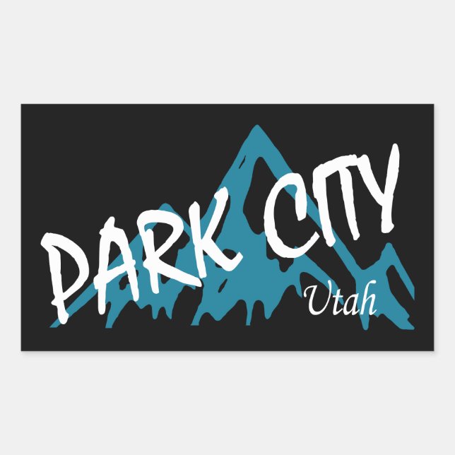 Park City Utah Mountains Rechteckiger Aufkleber (Vorderseite)