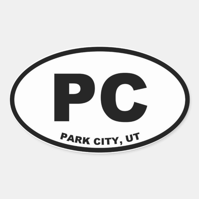 Park City Utah Ovaler Aufkleber (Vorderseite)
