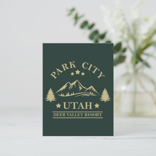 Park City Utah Postkarte (Stehend Vorderseite)