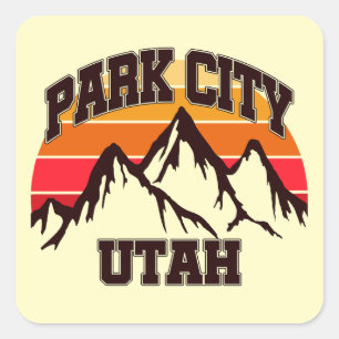 Park City, Utah Quadratischer Aufkleber