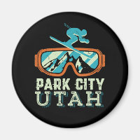 Park City Utah Retro Skifahren Snowboarden