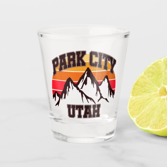 Park City, Utah Schnapsglas (Vorderseite)