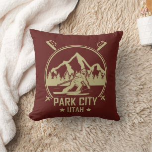 Park City Utah Ski Kissen